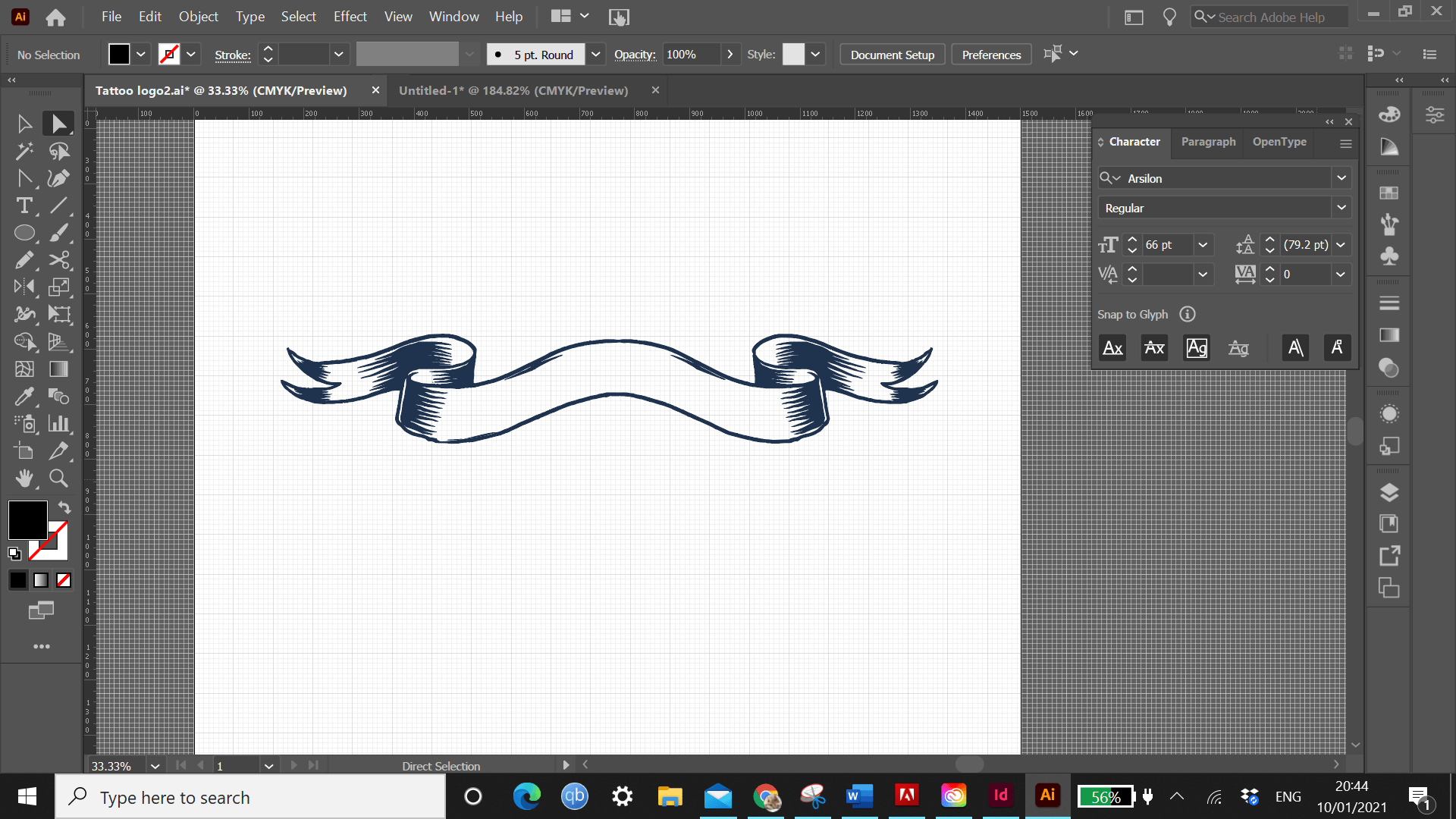 adobe illustrator Adding text to a curved banner Graphic Design
