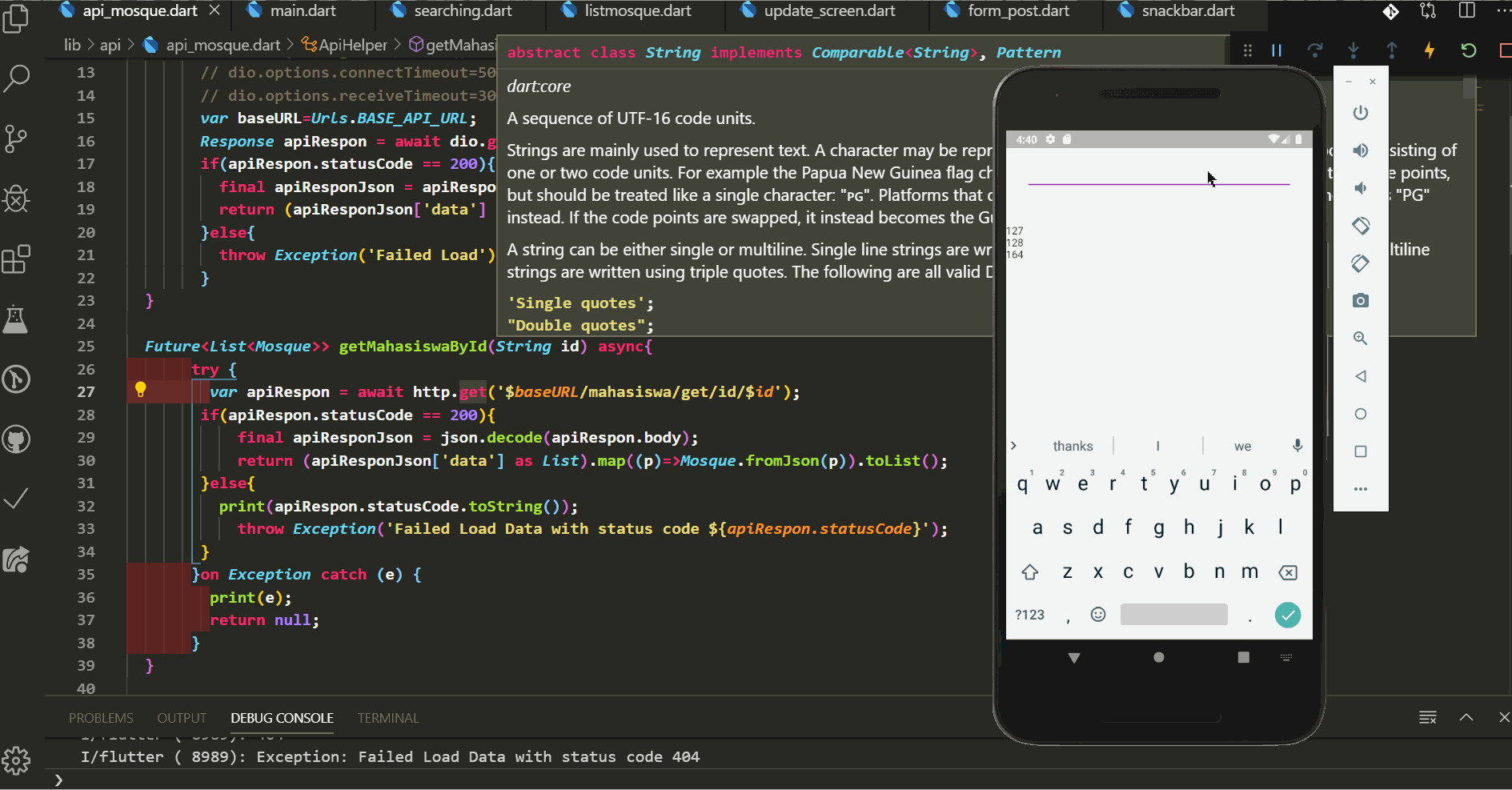 dart Flutter Dio HTTP Handling error exception 404 Stack Overflow