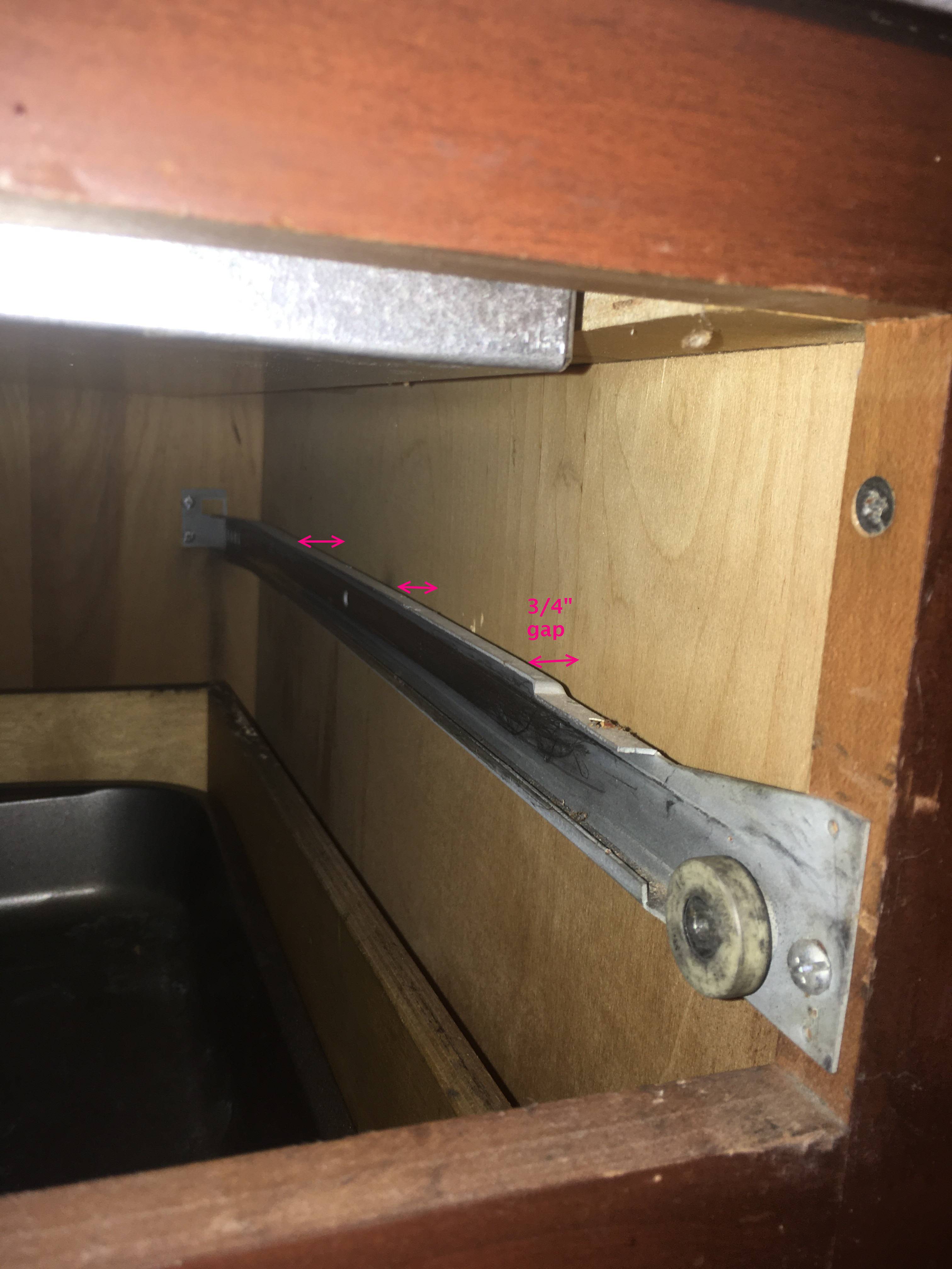 How to install drawer slides when the drawer cutout trim is not flush