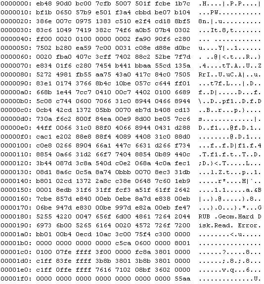 How to calculate the starting address of a partition from MBR server