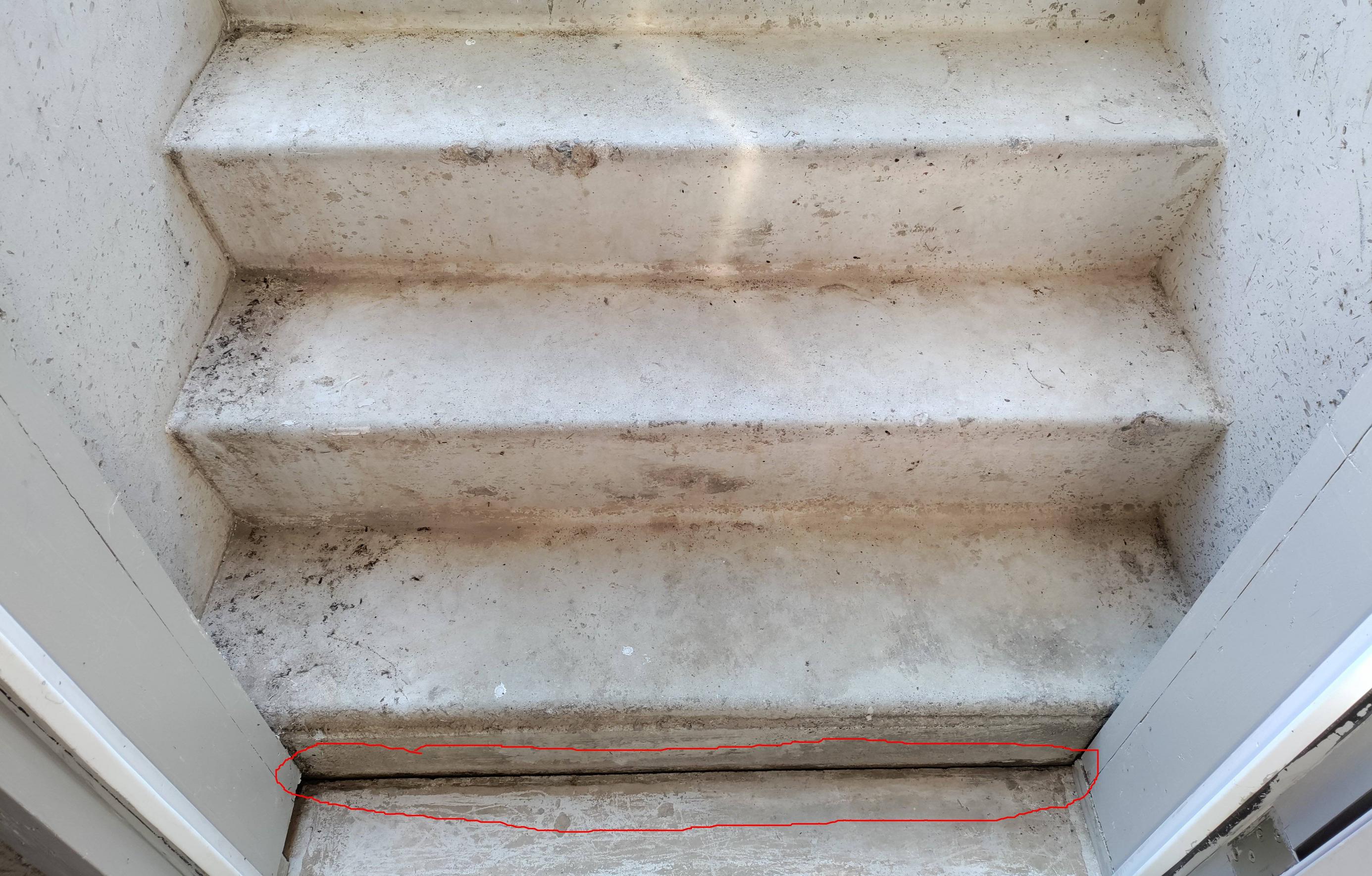 concrete Waterproofing between foundation and basement walkout door