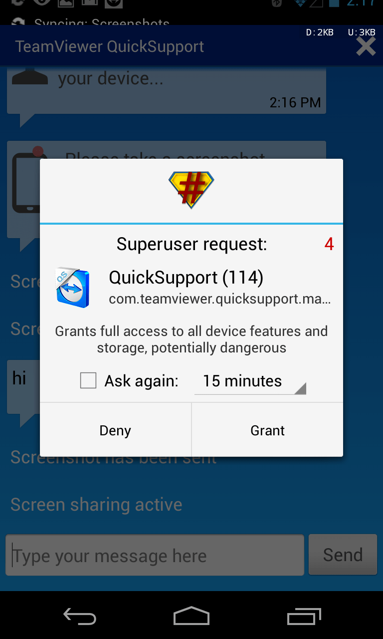 android How does TeamViewer take screenshots and allow remote control