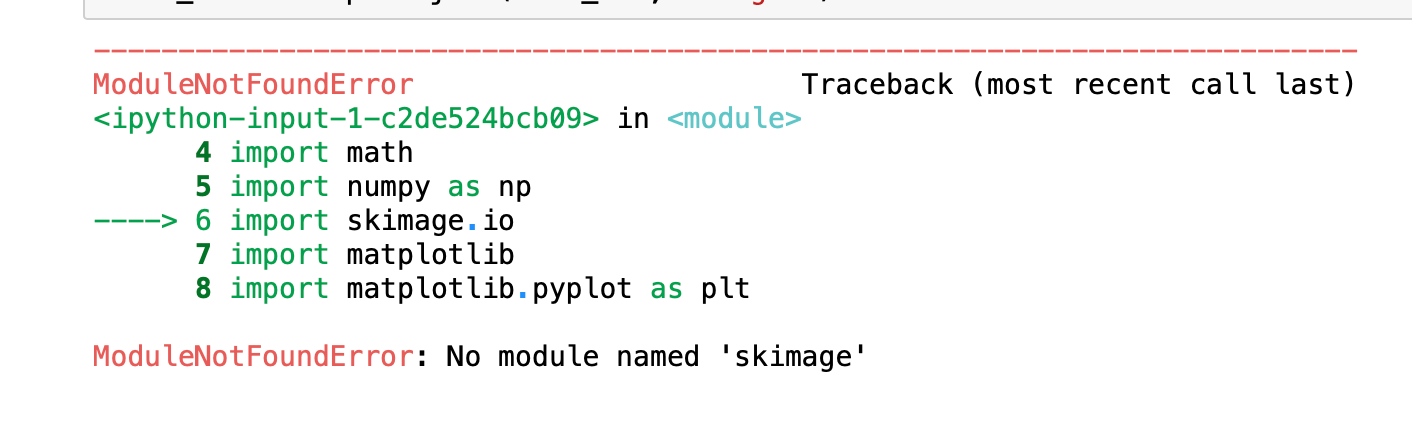 python How do i resolve ModuleNotFoundError No module named 'skimage