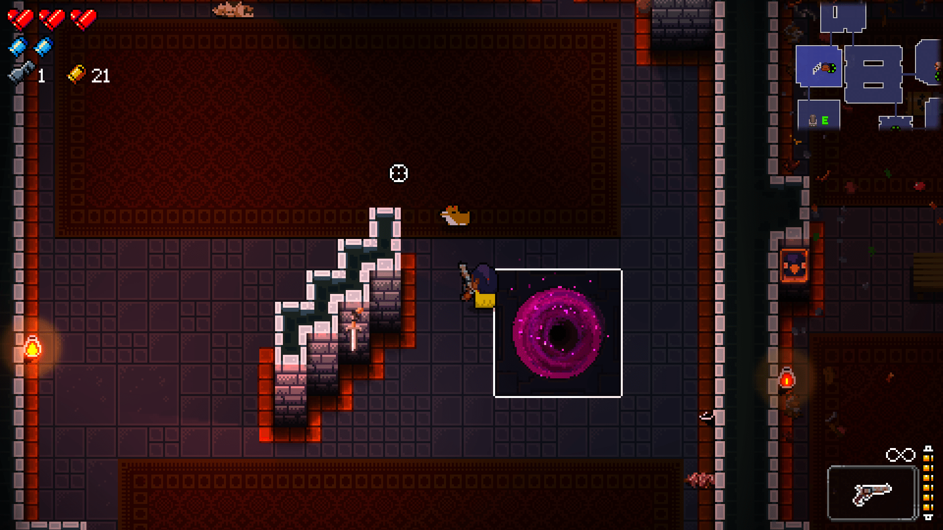 What is this white rhombus icon on the mini map in Enter the Gungeon