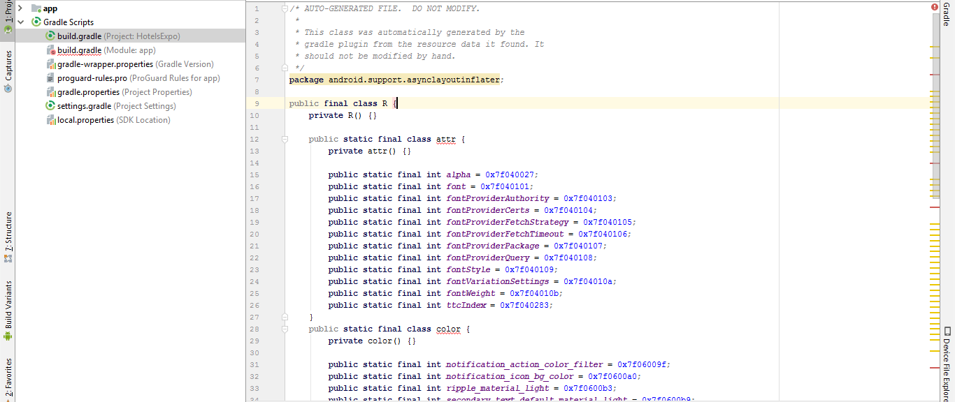 Build.Gradle (Module App) is converted to auto generated file