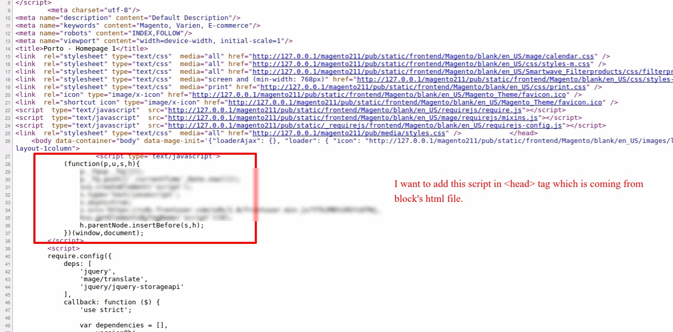 magento2 Add block in tag in Magento 2 Magento Stack Exchange