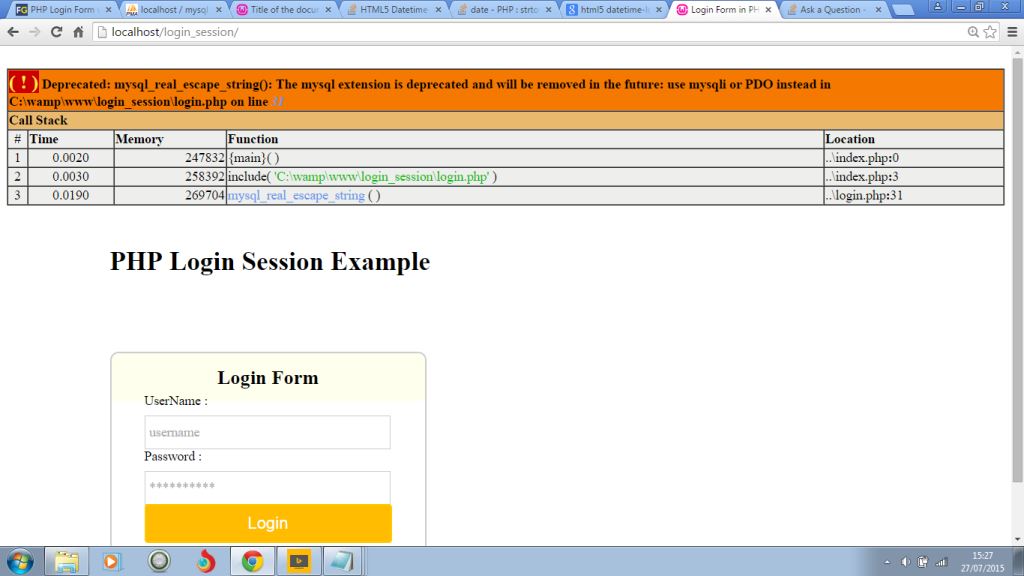 mysql PHP Deprecated Error Message when Triming String Stack Overflow