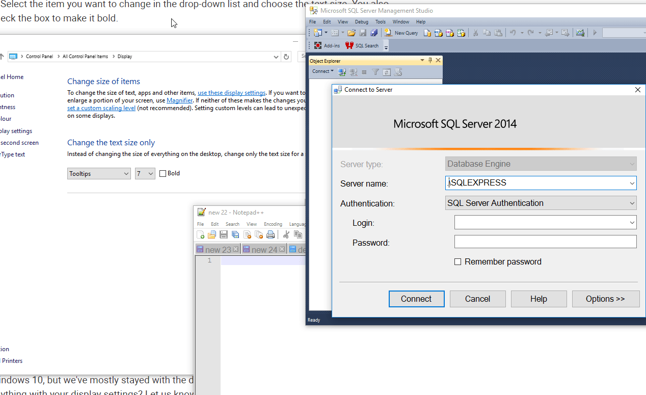 How to fix Windows 10 text size issues without restarting