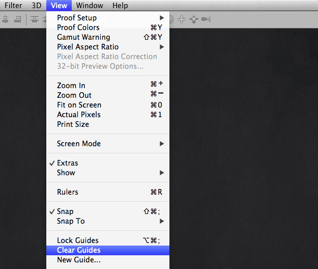 Como você remove guias no