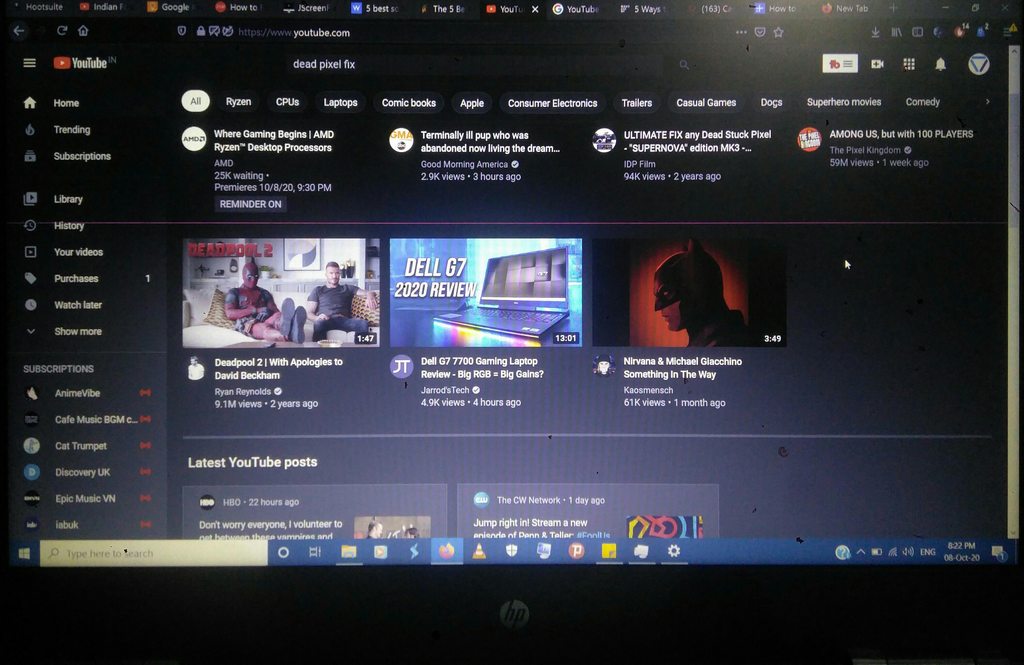 laptop repair Horizontal pink line on my HP Pavilion 15, how do I fix