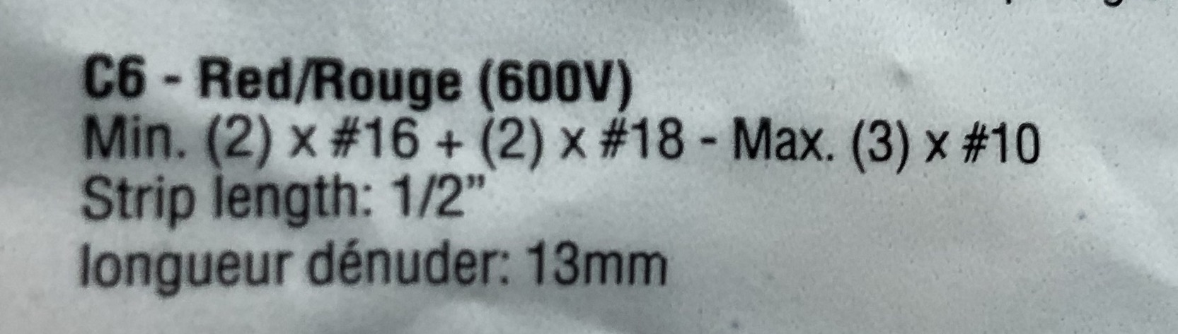 electrical - How to determine range of wires that can safety fit into