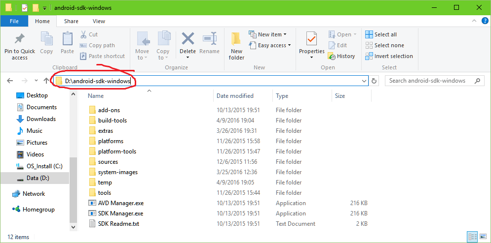 java ANDROID_SDK_HOME , a system variable or user variable? Stack