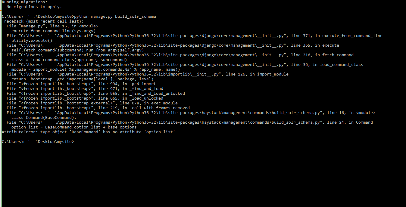 python AttributeError type object has no attribute