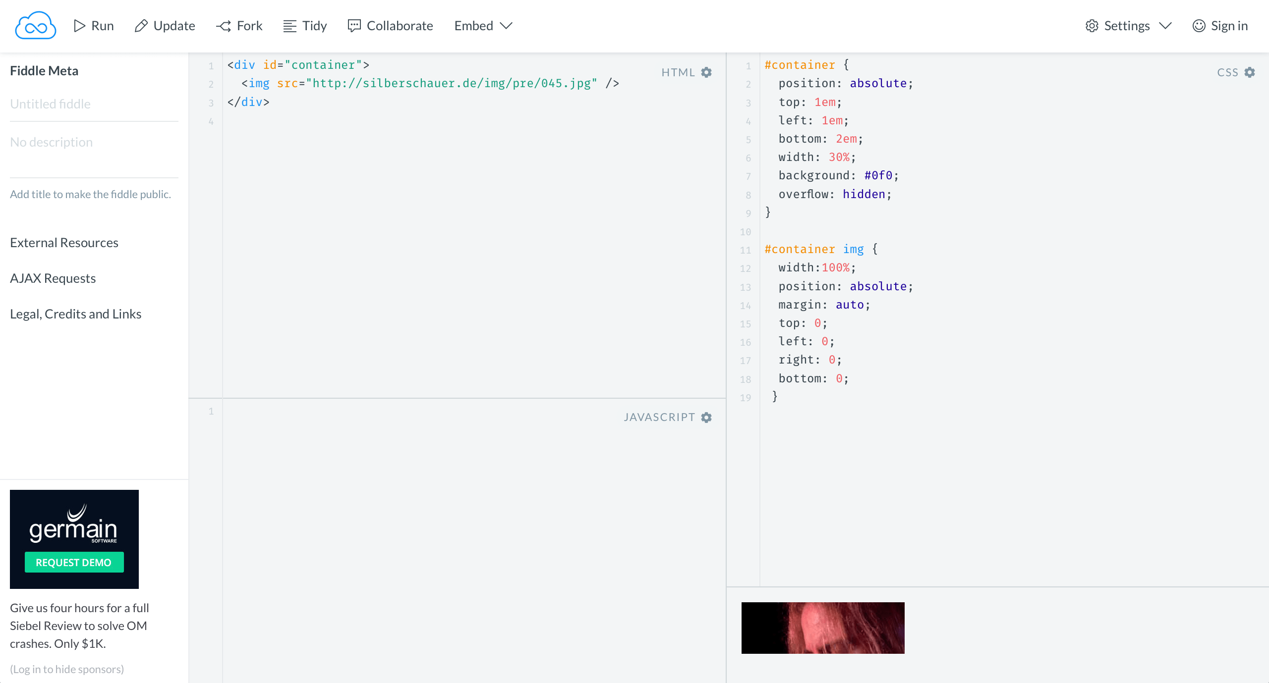 html How do I ycenter an image ON CLIP but let it stay top aligned