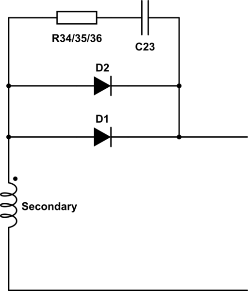 switch mode power supply Double diode loop explanation Electrical