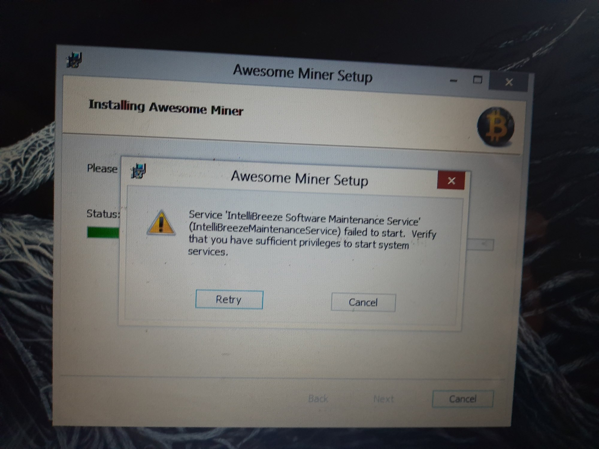 Having a problem to install Awesome Miner
