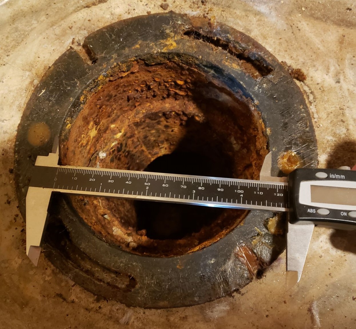 plumbing Toilet riser installation The flange opening and the riser