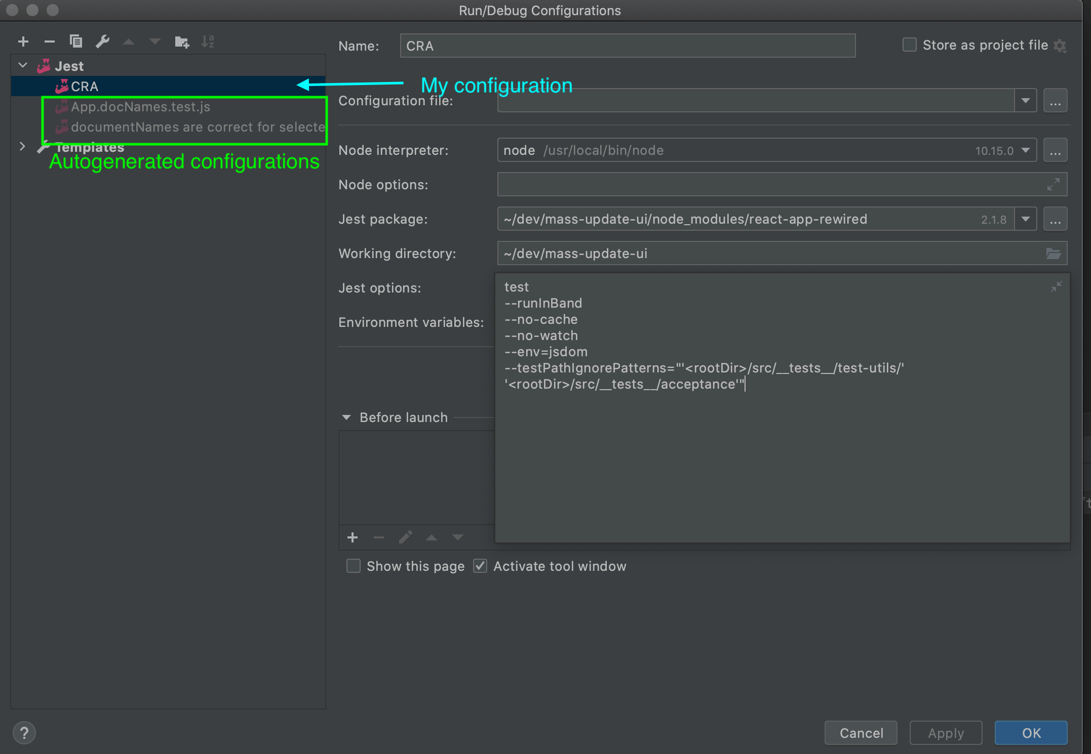 jestjs How can I make IntelliJ default to a Jest configuration? Stack Overflow
