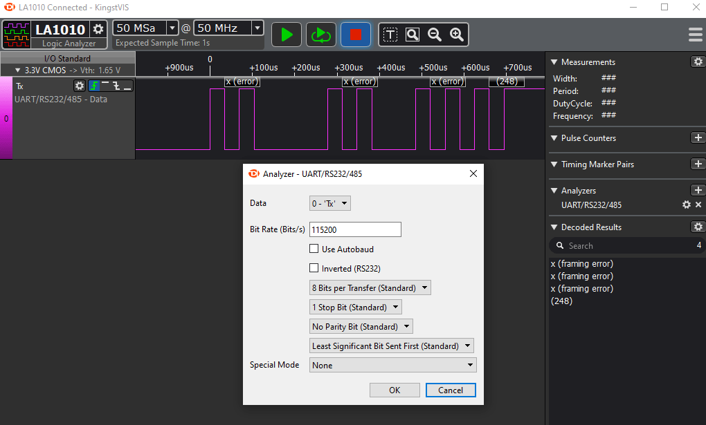 microcontroller PIC18F4550 Asynchronous USART Baud Rate Electrical