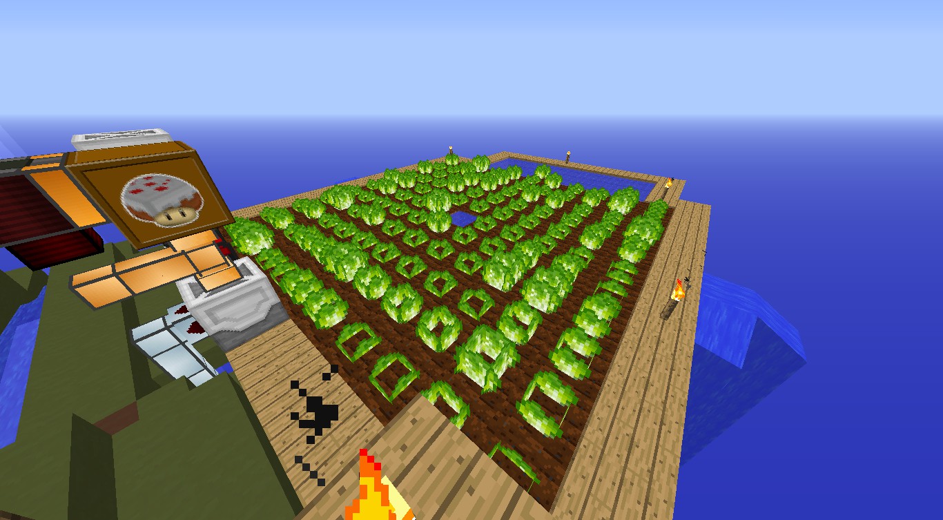 minecraft feed the beast What seems to be wrong with my automated Lettuce farm? Arqade