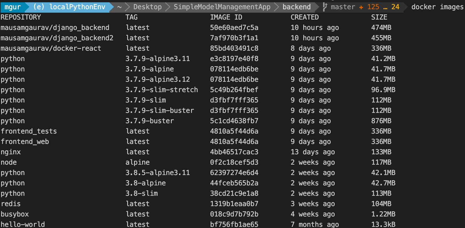 python 3.x Docker giving significantly different image sizes on