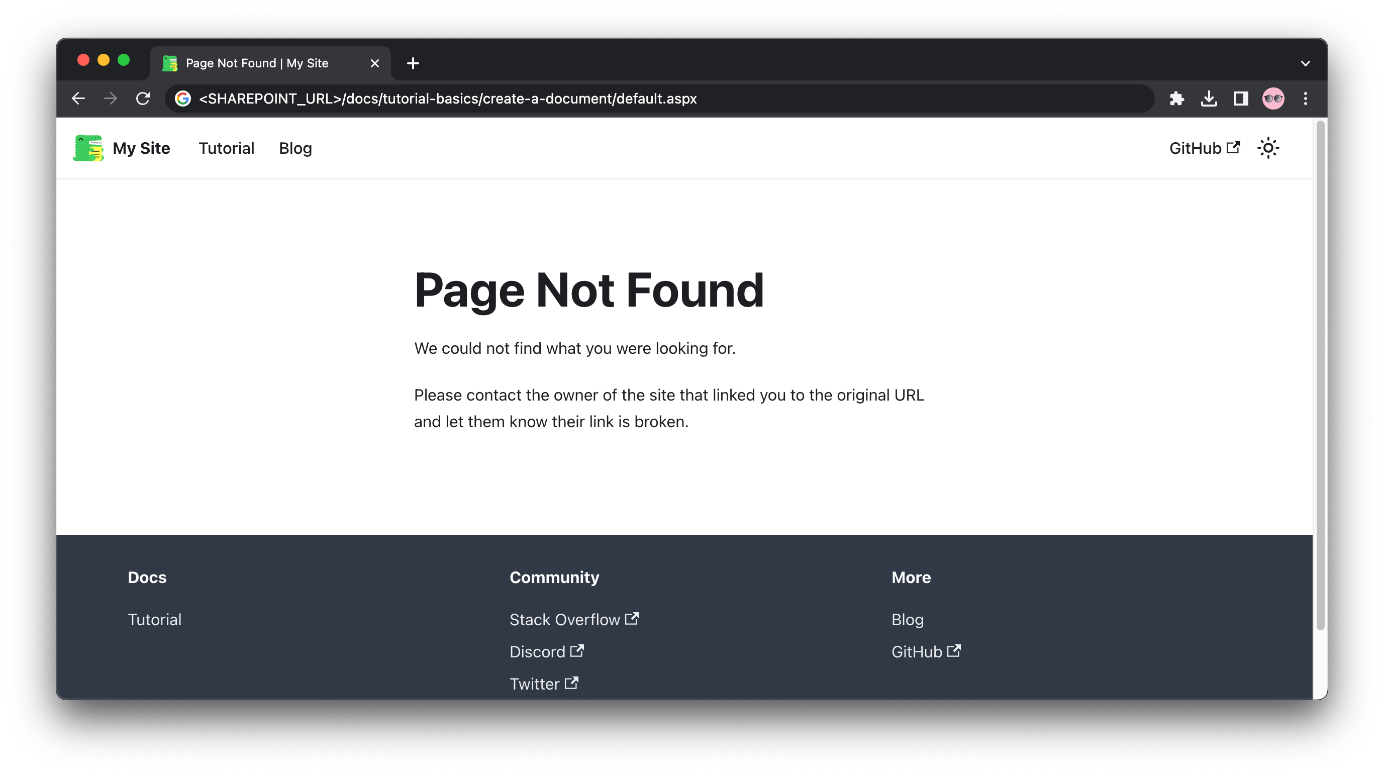 javascript In Docusaurus v2, is there a way to handle redirects to /default.aspx that
