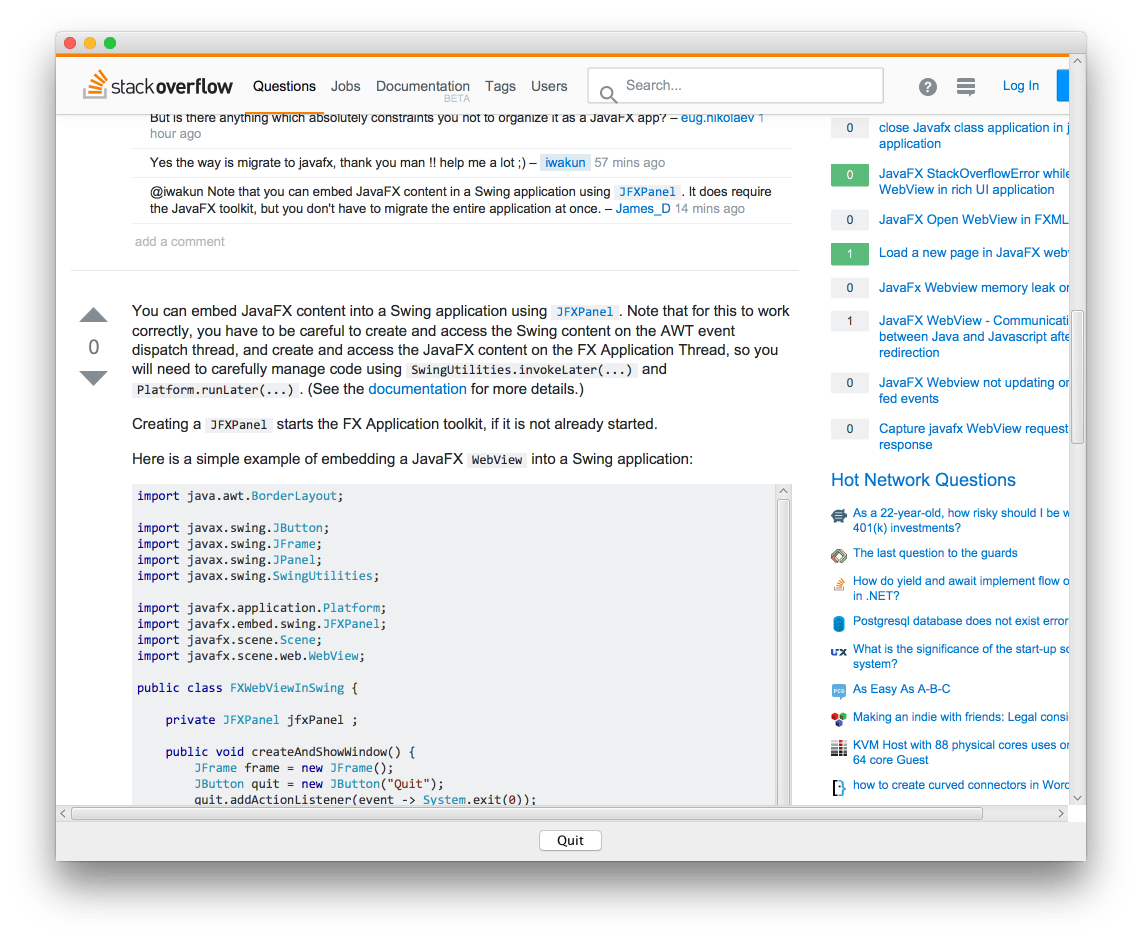 [FIXED] JavaFX View in Java Swing Project JavaFixing