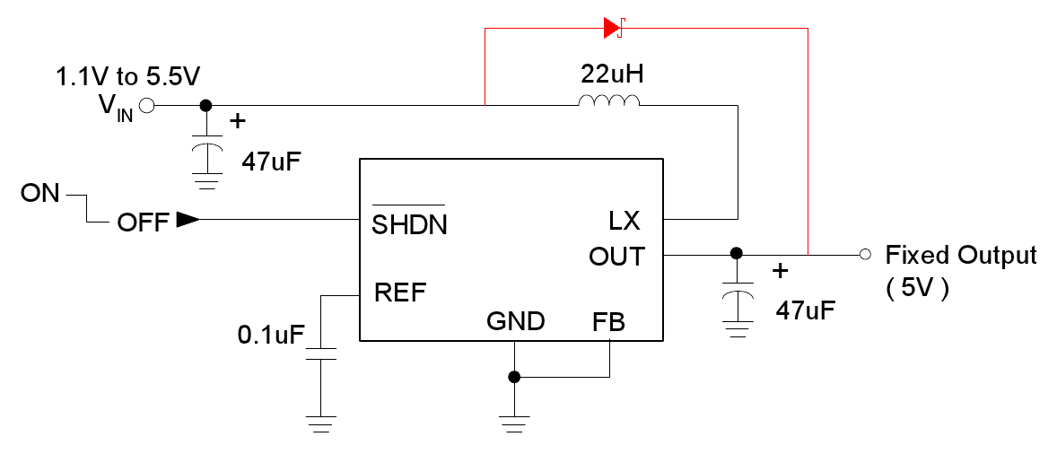 Diode placement for AP1603 boost regulator Electrical Engineering Stack Exchange
