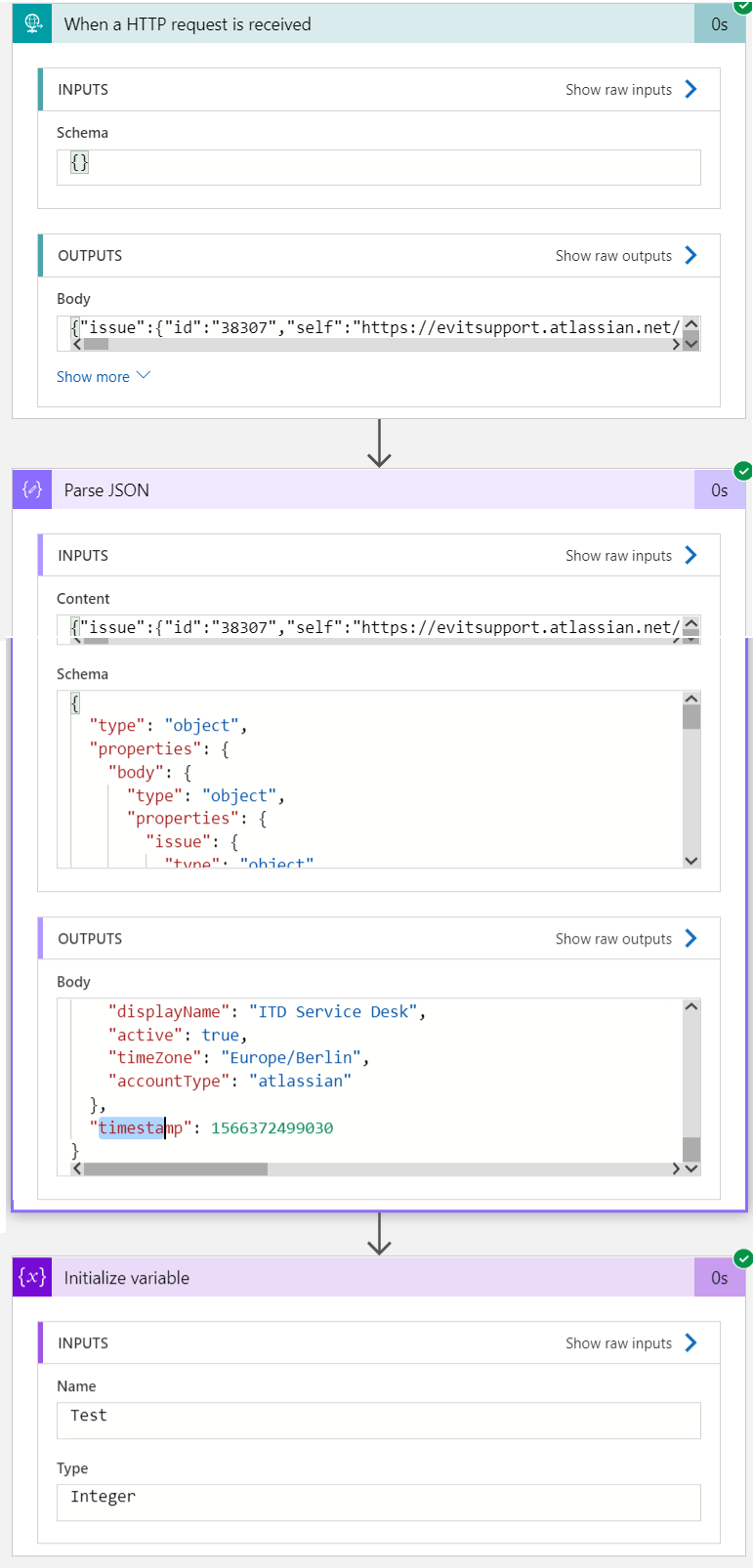 json Logic App dynamic content give null or "" Stack Overflow