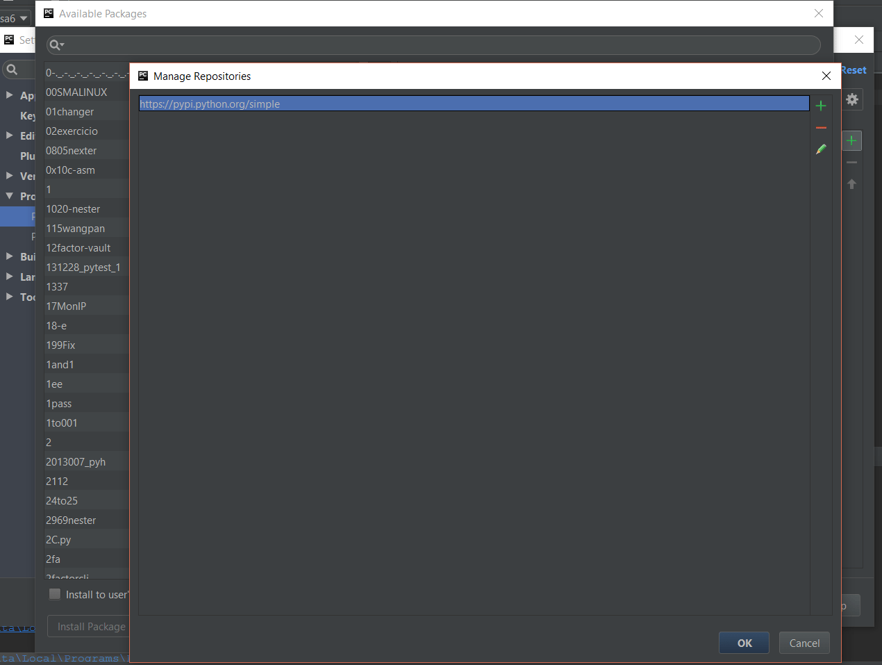 repository Python Manage Repositories Pycharm Stack
