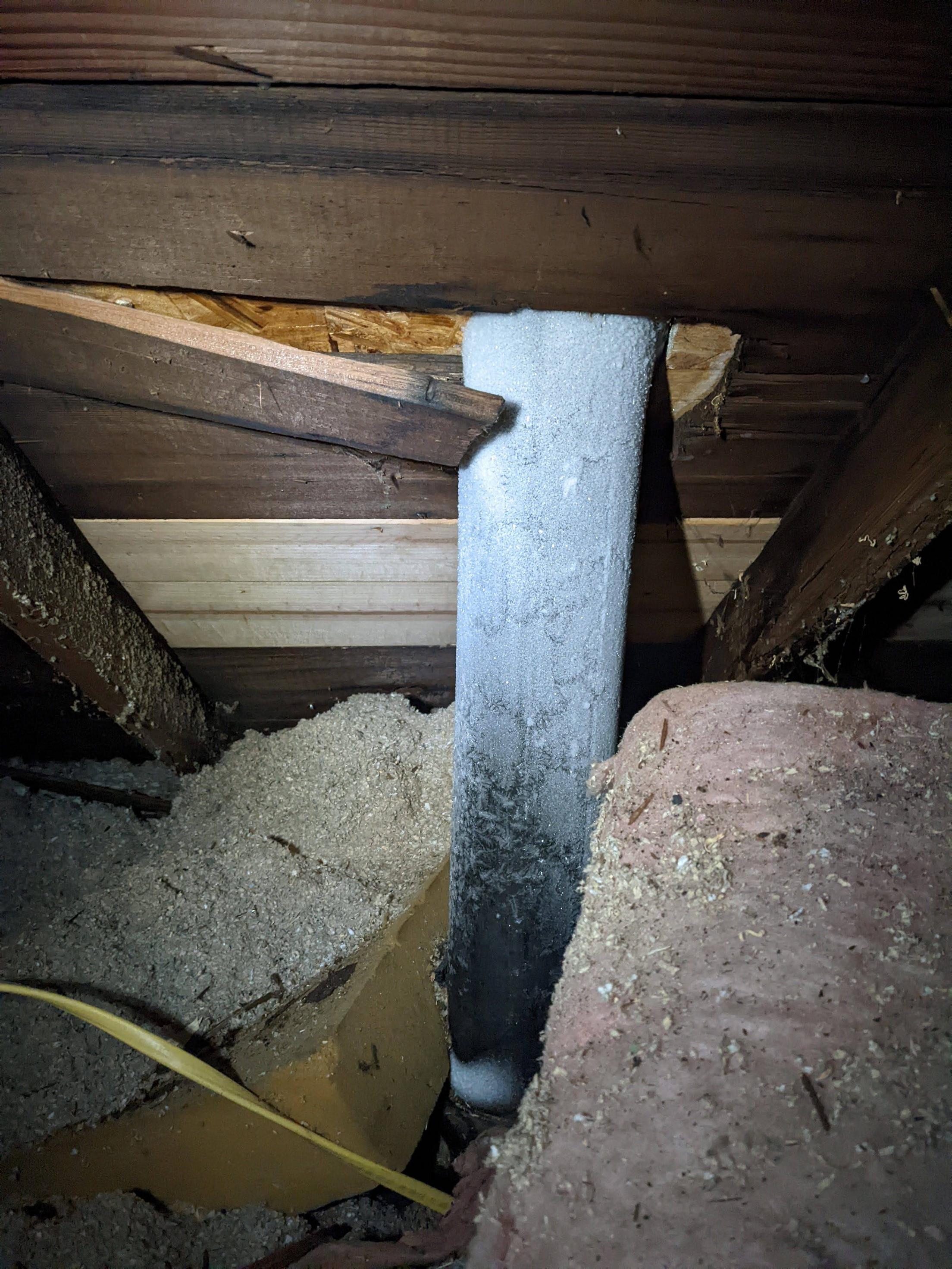 water Cast Iron Sewage Vent Pipe Condensation Freezing Problem Home