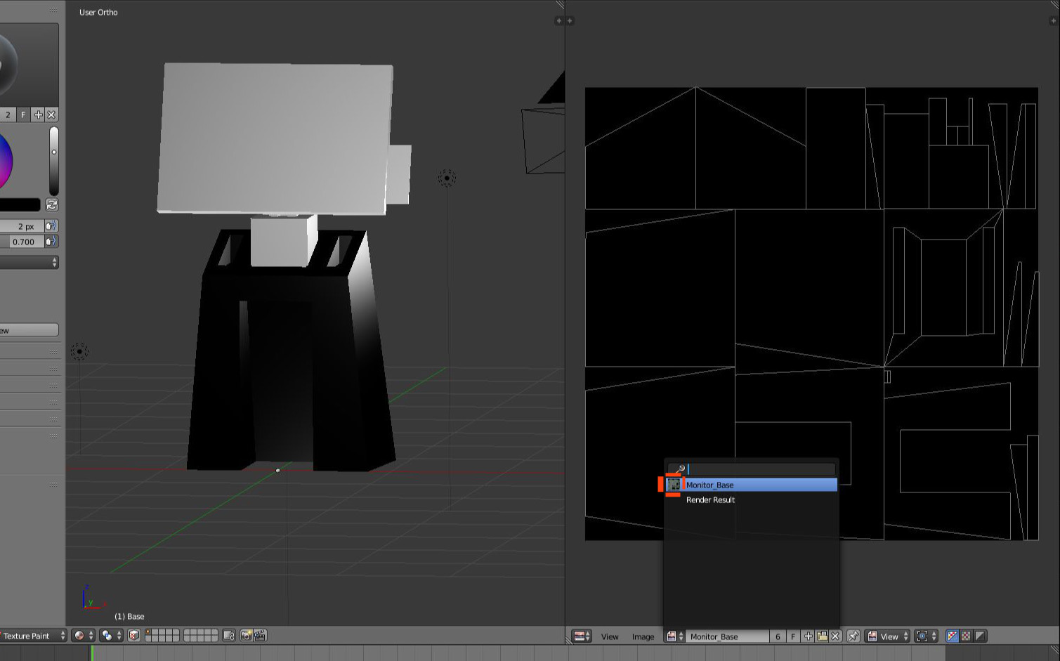 texturing After exiting blender, texture I was painting shows up