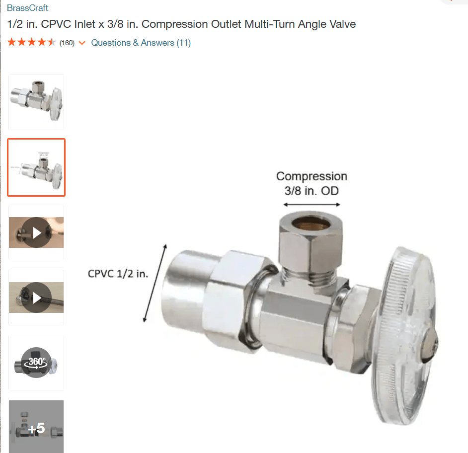 Compression SupplyStopValve Rotates After Installation Love