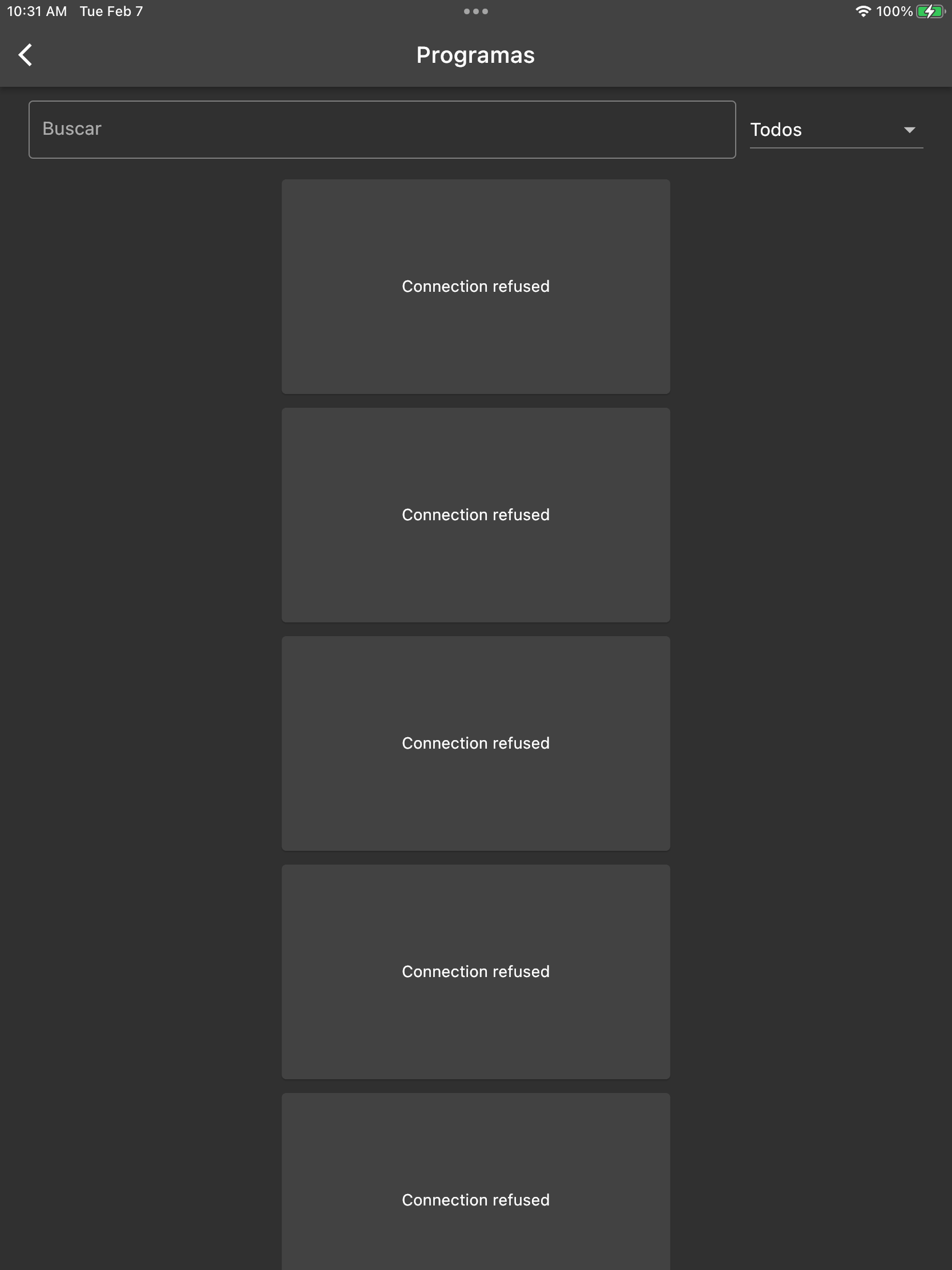 android App Store review team reports 'Connection refused' error