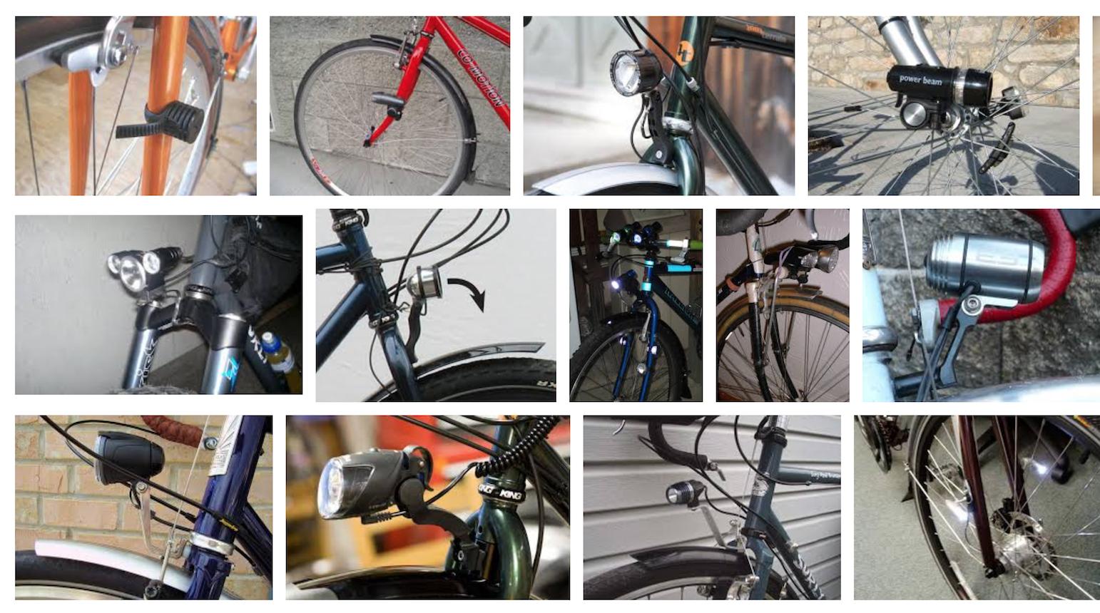 lighting Mounting light on handlebar with bag installed Bicycles