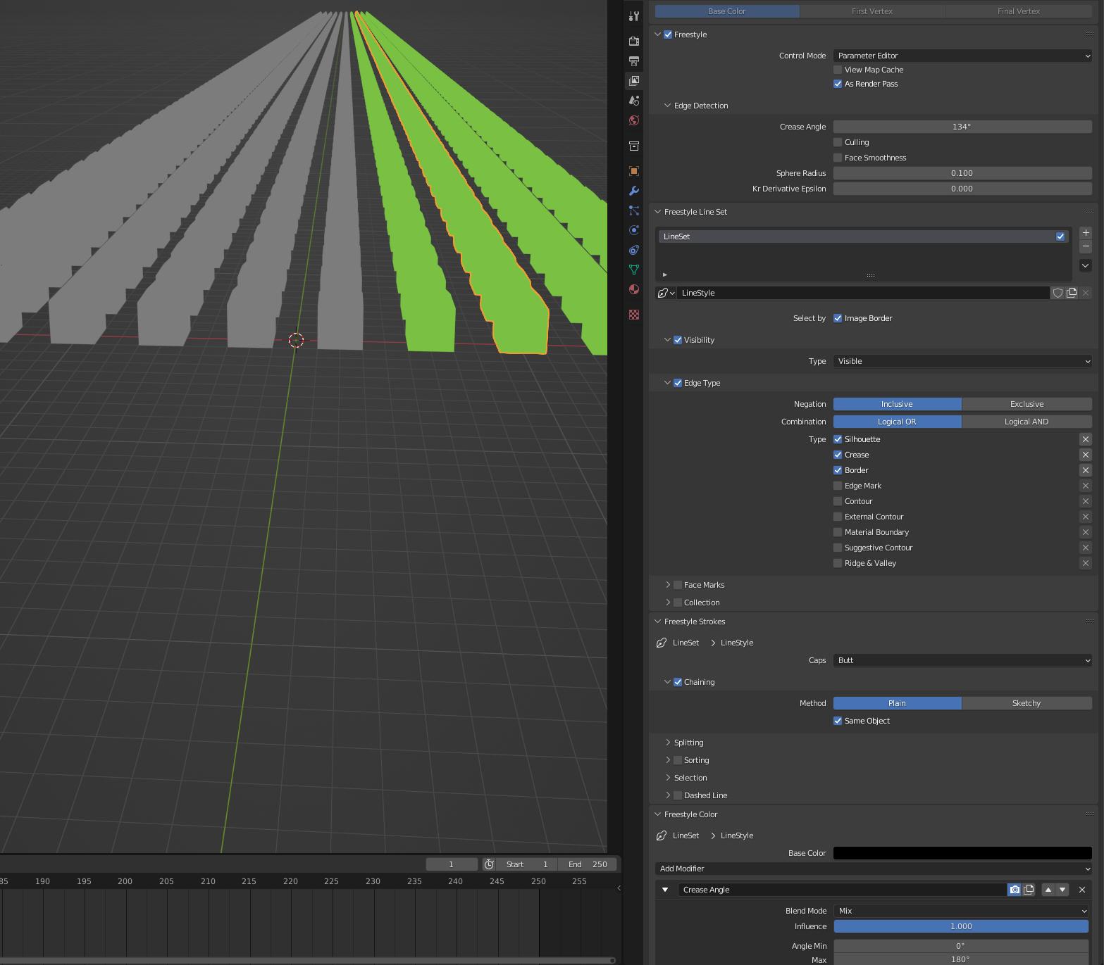 black edge lines not showing in Freestyle Blender Stack Exchange