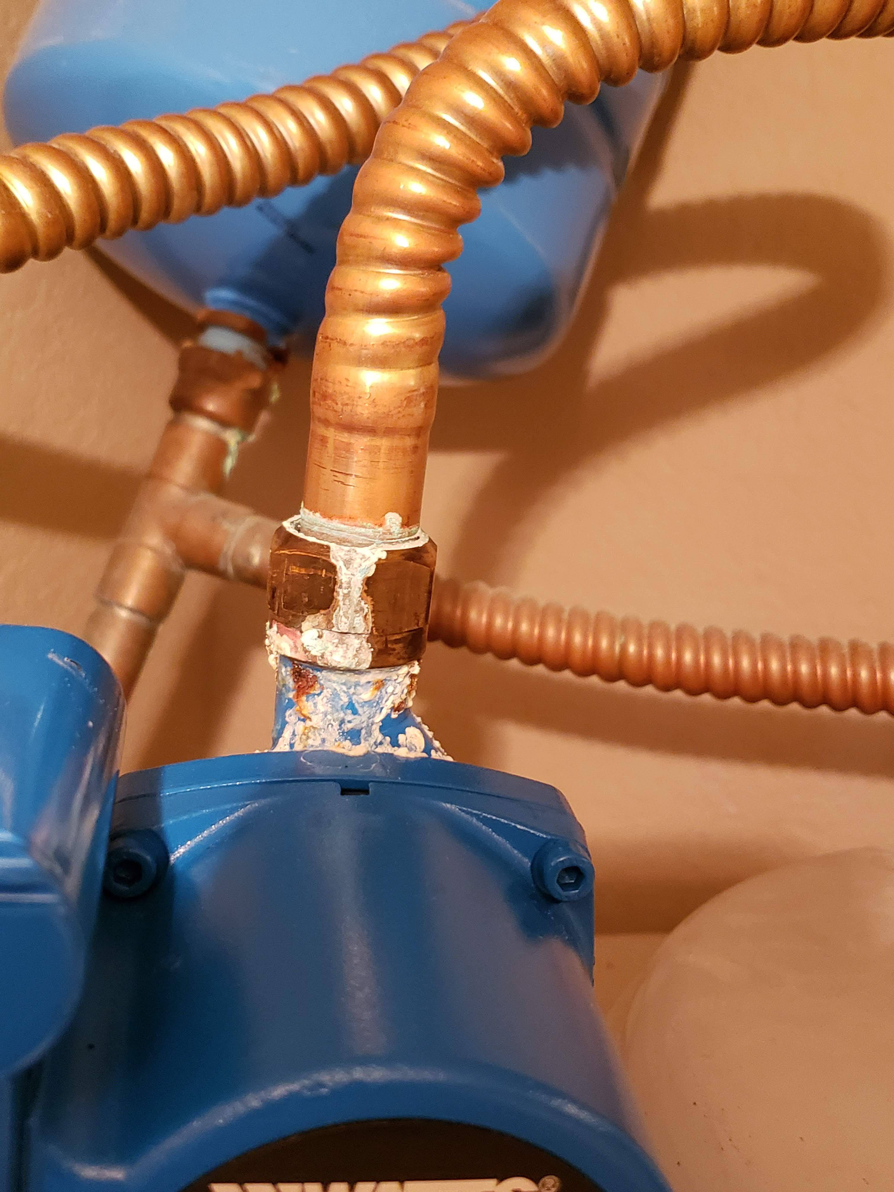 Plumbing Corrosion due to dissimilar metals or bad ground Love