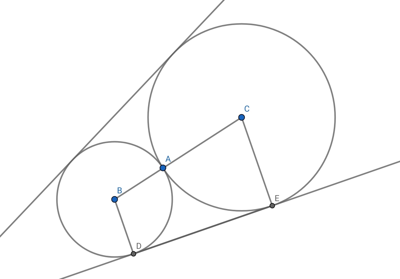 geometry How to show that the distance of the points of tangency