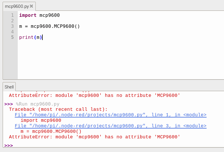 Inconsitent Python error Class works fine in terminal, but not in