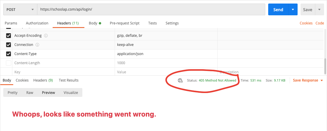 Laravel api error 405 method not allowed + POST method received as GET