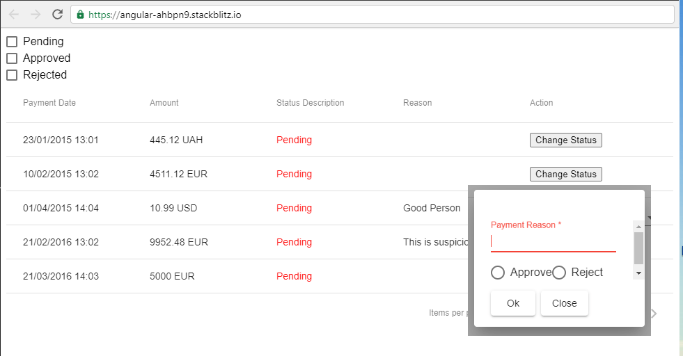 How can I set position of a dialog box under the button click event of