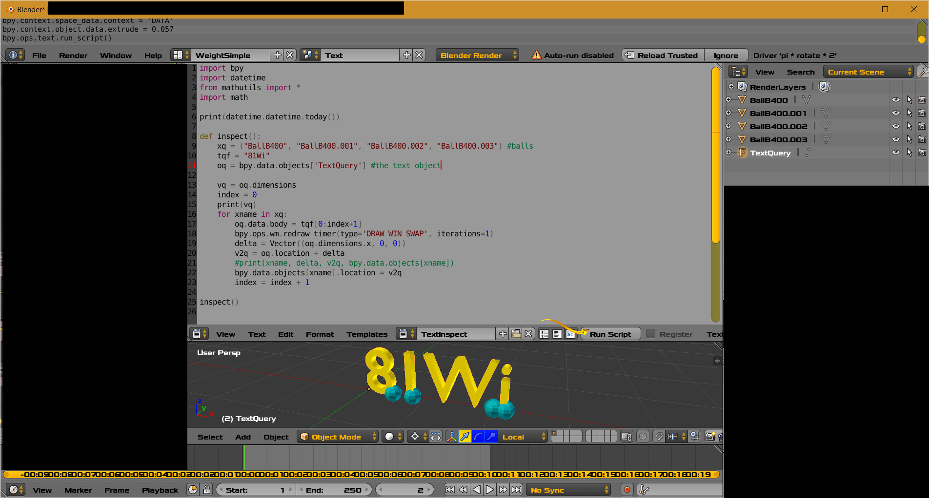 python calculate height, width and breadth of a object Blender