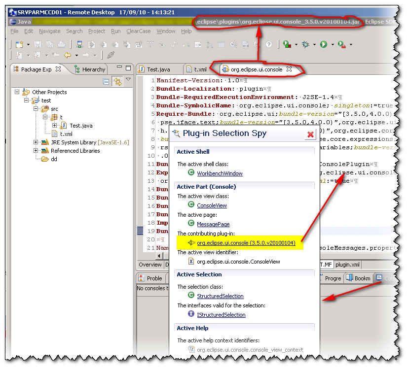 How do I find eclipse plugin org.eclipse.ui.console? Stack Overflow