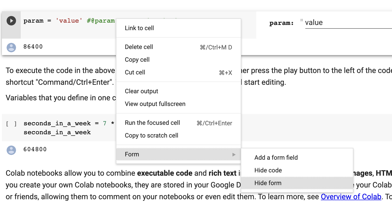 Hide text in google colab Stack Overflow