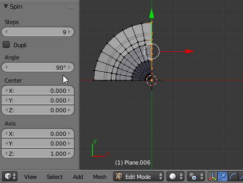 modeling - How can I create a profile and rotate it to create a mesh using Blender 2.72