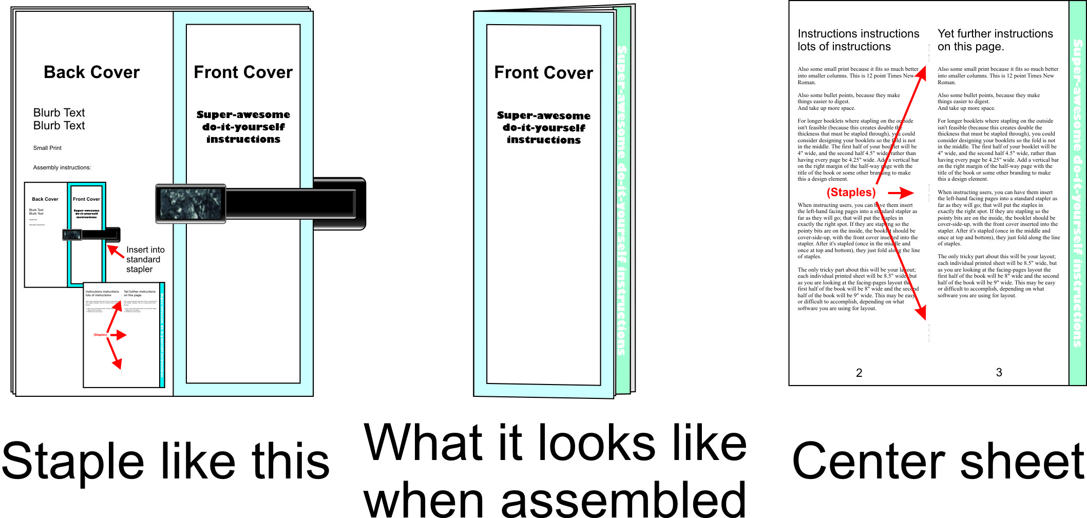 stationery How to staple 41/4" booklets with normal staplers