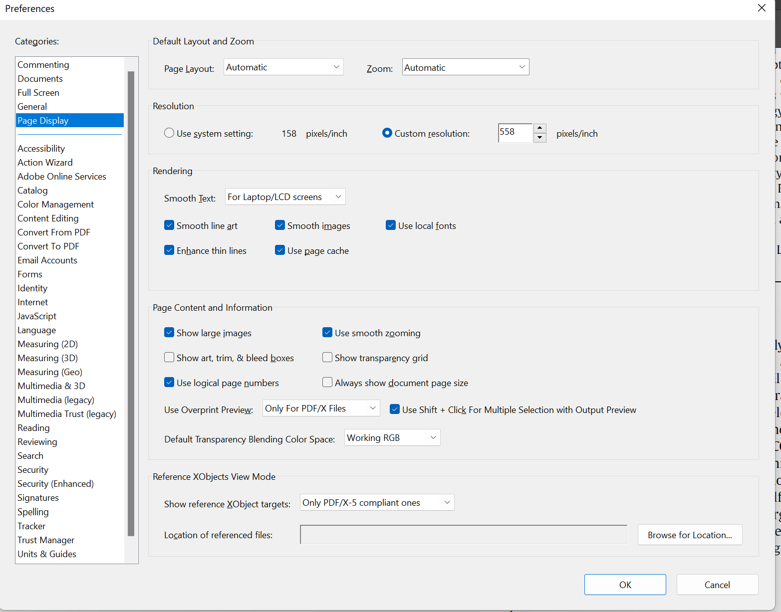 Why do fonts appear different (thinner) in adobe acrobat compared to