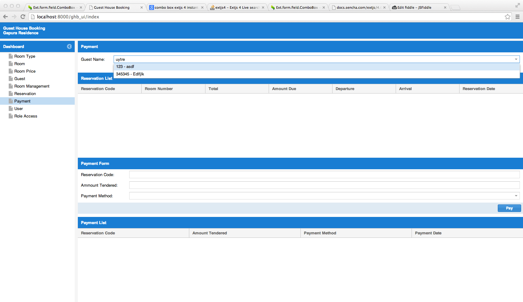 Extjs search field example