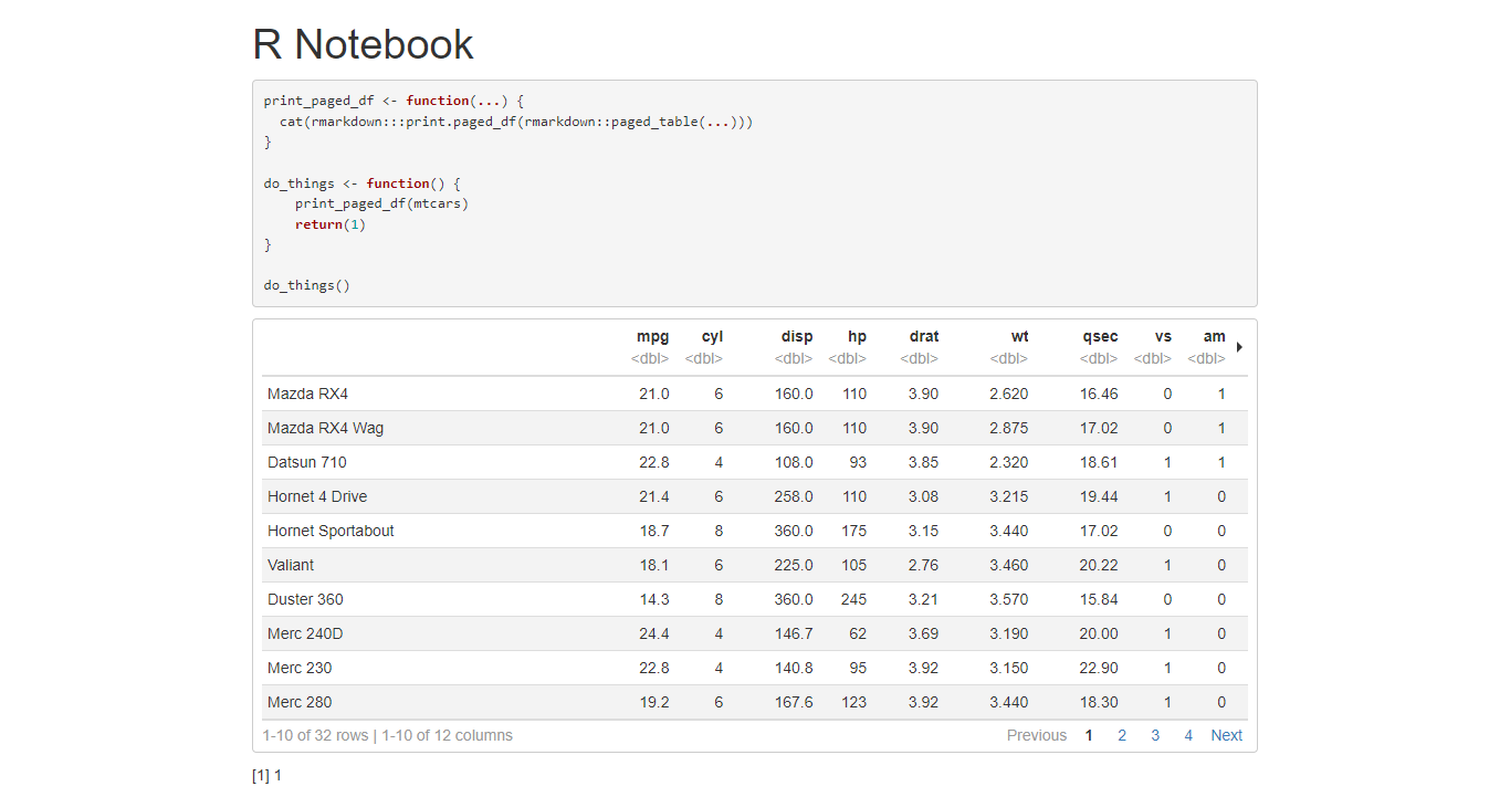 r Display a paged_table() in an HTML document Stack Overflow