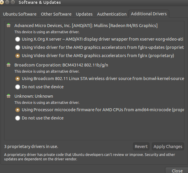 15.10 What is this device in "additional drivers"? Ask Ubuntu